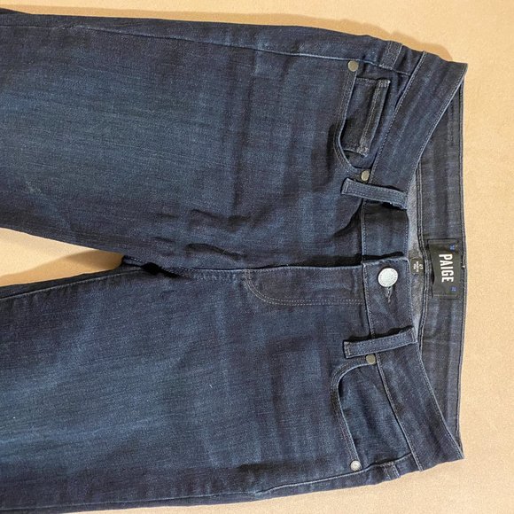 Paige Navy Hoxton Crop Jeans - Picture 6 of 7